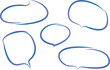© Liidia - dark blue grey decorative doodle hand drawn art speech bubbles