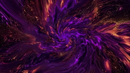 Poster - Dynamic hues of purple and orange swirl together, forming cosmic patterns that evoke a sense of wonder. The visuals capture the vastness and beauty of space.