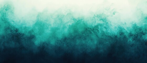 Poster - Abstract teal and white gradient with soft textures
