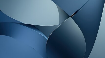 Fototapete - Abstract modern wave patterns in shades of blue creating a sense of depth and movement for design and artistic expressions in various projects