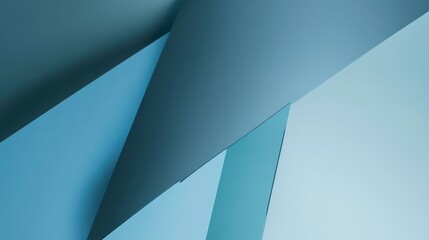 Fototapete - Abstract composition of blue geometric shapes creating a modern and stylish background ideal for design, art, or creative projects