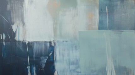 Fototapete - Abstract composition with layers of blue, gray and white, depicting modern artistic expression through texture and color blending