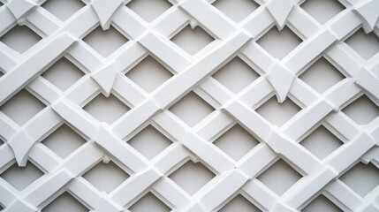 Fototapete - Textured Pattern of White Decorative Lattice Design for Background and Surface Applications in Architectural or Interior Decoration Projects