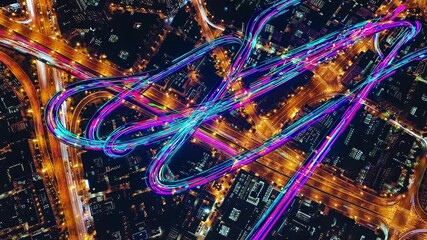 Fototapete - abstract background with colorful lights