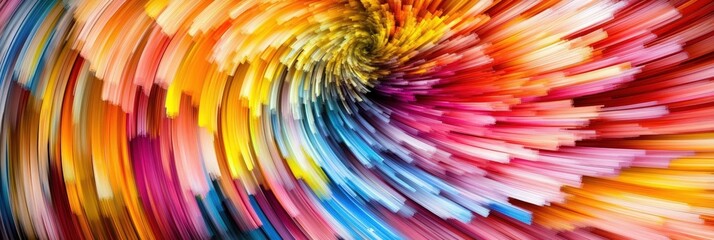 Wall Mural - abstract spiral painting with mixed vibrant colors swirling, a digital background