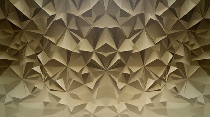 Fototapete - Geometric Pattern with 3D Triangular Shapes in Neutral Tones for Abstract Background or Textured Design Elements