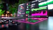 © ShadowHero - quarterly report with floating icons and shifting data graphs