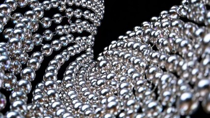 Poster - Dynamic Gradient Waves Spiral of Shimmering Pearls
