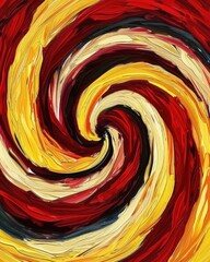 Wall Mural - red and yellow swirl abstract art for desktop background, website design or wall art