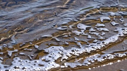 Poster - Tranquil Ocean Waves Mesmerizing Shoreline Ripples