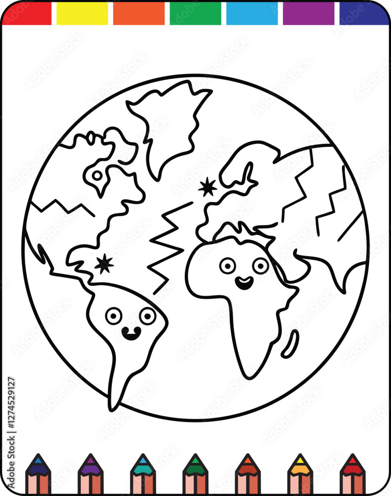 Simple and Easy Earthquake Coloring Sheet for Preschool and ...