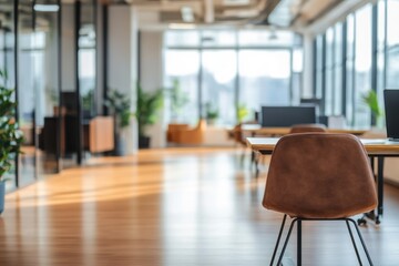 Poster - Modern office interior with natural light and plants