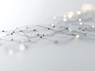 Poster - abstract network design with glowing connections