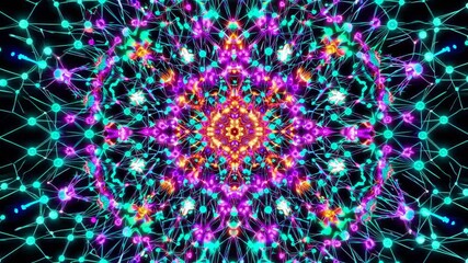 Fototapete - Futuristic Glowing Mosaic