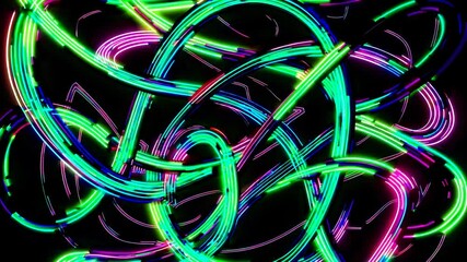Poster - Glowing Abstract Dance