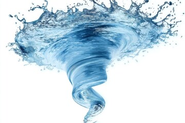 Poster - Dynamic swirling water vortex in motion, symbolizing energy, nature, and fluid movement with an artistic effect, Generative AI