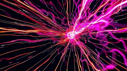 Leinwandbilder - Neon Starburst Pulse