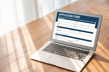 Online application form for modish registration on the internet website