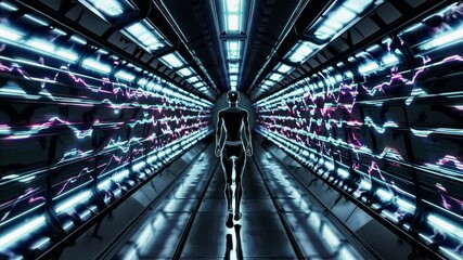 Poster - Cosmic Voyage Futuristic Neon Journey