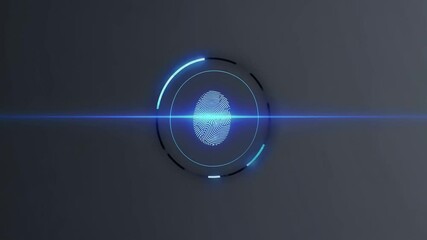 Fototapete - Futuristic Biometric Scan