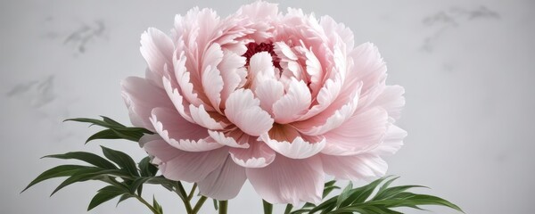 Single large peony flower isolated on white background,  isolated,  botanical