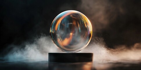 Poster - the scene is set with a diverse range of sci-fi high-tech elements, including red and blue glowing h