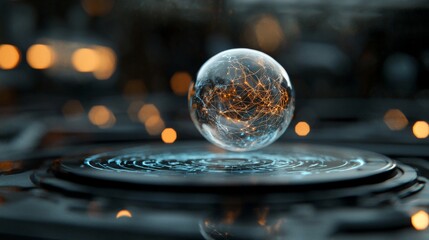 Poster - The Stock encompasses both virtual GUI and UI, featuring futuristic elements like holograms, portals, and sci-fi cyberpunk technologies, as well as a bright HUD projector