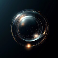 Poster - A futuristic technological interface featuring abstract conceptual HUD and circuit board elements is available as a premium stock option for business and educational purposes