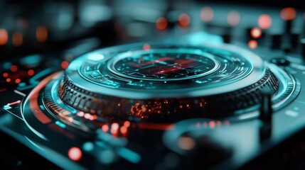 Poster - The target heads-up display is a key component of the game screen, with its background design utilizing HUD and GUI elements, set against a technology backdrop with digital data and stock
