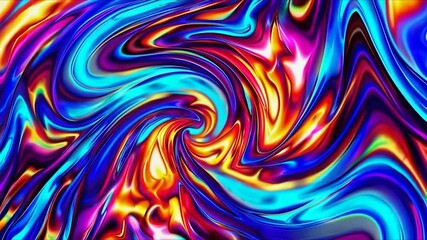 Poster - Swirling bright and vibrant colors blend together, forming a mesmerizing psychedelic abstract background with a hypnotic, surreal quality that captivates the imagination
