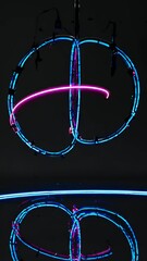 Poster - Radiant Orb Spectacle Neon Arc Dance