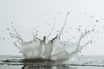 Poster - creative graphic layout showcasing splashes with clear water details and dynamic shapes