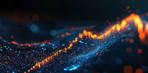 Poster - market chart in an abstract background. Trading platform chart