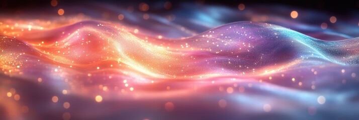 Poster - Holographic texture with pearlescent iridescence reflecting vibrant colors