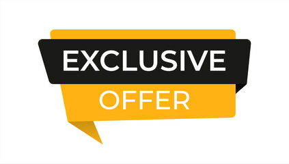 Poster - Yellow vector banner exclusive offer