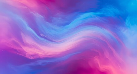 Poster - Abstract fluid art background with swirling pink, purple, and blue colors. Digital wallpaper design with flowing shapes. Dreamy and ethereal visual concept for creative projects.