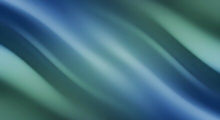 Poster - Abstract wavy blue and green gradient background. Smooth flowing lines and curves. Blended color transition. Modern digital design element for presentations or websites.