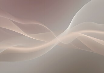 Wall Mural - Smooth flowing curves and waves in beige and gray tones. Abstract background for elegant design, presentation slides, or modern website banners. Minimalist digital art concept.