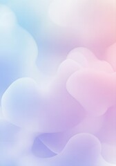 Poster - Pastel gradient background with soft cloud-like shapes. Abstract dreamy sky texture for design projects, wallpapers, and digital art. Ethereal atmosphere in pink and blue hues.