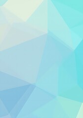 Poster - Abstract geometric background with blue and turquoise triangles. Minimal low poly design for modern graphics, web layouts, and digital art. Cool toned polygonal pattern.