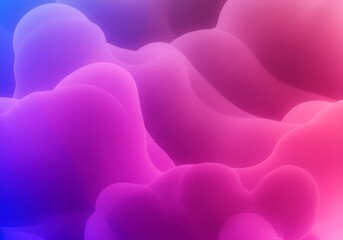Poster - Abstract fluid shapes in vibrant purple and pink gradient. Smooth organic forms for modern design backgrounds. Flowing 3D curves create dreamy visual effect.