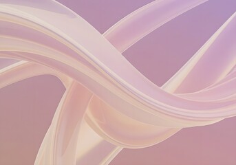 Poster - Soft fabric waves in pastel shades. Abstract background with flowing textile. Delicate curves of light material. Elegant design for fashion, beauty, or wedding concepts.