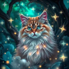  cat in the night