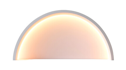 Poster - Glowing semicircular frame illuminating transparent background, perfect for presentations or graphic design projects