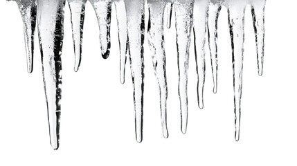 Poster - Seamless dripping icicles with transparent background, perfect for winter and christmas projects