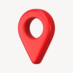Poster - 3d location pin clipart, map symbol