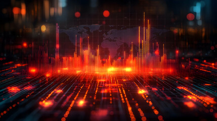 Poster - Global data network, abstract digital world, futuristic, potential stock image