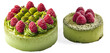 © Mahananda - Green match cake with raspberries on a Transparent Background