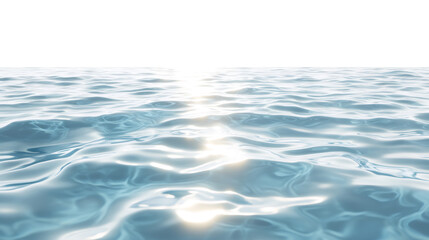 Aufkleber - Calm ocean water surface reflecting sunlight with transparent background, perfect for summer themed projects