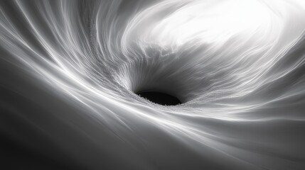 Poster - abstract vortex of light and shadow with dynamic flowing curves